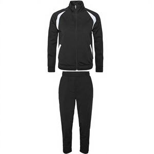 Survêtement sportif noir pour homme WARPRO INDUSTRY, 2 en 1, lourd, 100% coton, manches longues, fermeture à capuche, séchage rapide, coupe classique - Product Image 1