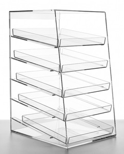 กล่องพลาสติกใสอเนกประสงค์5ถาดสำหรับขนมอบเบเกอรี่โดนัทขายดี - Product Image 3