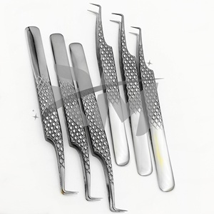 Pince à épiler professionnelle RMI en acier inoxydable de haute qualité, pointe à 75 degrés, logo personnalisé, pour extensions de cils - Product Image 4
