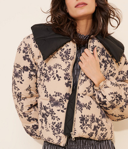 Veste matelassée imprimée personnalisée pour femme, vêtement d'extérieur haut de gamme pour femme, coupe-vent avec fermeture éclair et poches latérales, vestes pour femme - Product Image 5
