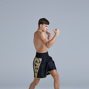 Pantalones Cortos de Boxeo de Satén, Pantalones Cortos de Entrenamiento Profesionales, Fabricante de Ropa Deportiva, Pantalones Cortos de Muay Thai - Product Image 4