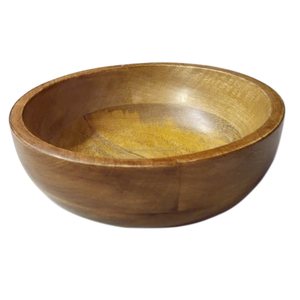 Mango Wood Round Shape Multipurpose Serving Bowl for Breakfast Snacks Soup Serveware Salad Bowls for Home Kitchen - Product Image 1