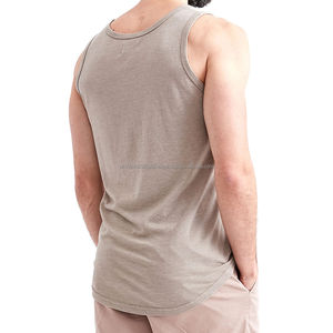 Débardeur de sport pour homme de qualité supérieure, personnalisé, OEM, pour la course à pied, le fitness, avec motif graphique, 100% coton, unisexe - Product Image 6