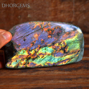 Pierre naturelle de labradorite, taille ovale trilobée, pierre de labradorite multiforme, pierre précieuse pour la fabrication de bijoux, labradorite bleue - Product Image 3