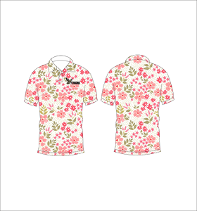 เสื้อโปโลวินเทจลายดอกไม้ พิมพ์ลายตามสั่ง เสื้อกอล์ฟแขนสั้นลำลอง ชุดกีฬาทีม - Product Image 4