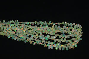 Perles de pierre opale éthiopienne de haute qualité excellentes perles de pierres précieuses fantaisie en forme de poire à facettes pour la fabrication de bijoux - Product Image 3