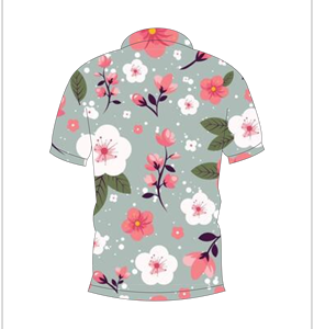 <b>Mens</b> Custom <b>Floral</b> Bird Print Short Sleeve Polo <b>Shirt</b> Casual Summer Resort Wear Manufacturer Supplier - Product Image 2