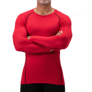 Camiseta de compresión para hombre, de tela transpirable y ajuste ceñido, de secado rápido, para gimnasio, entrenamiento, fitness, capa base cómoda. - Product Image 6