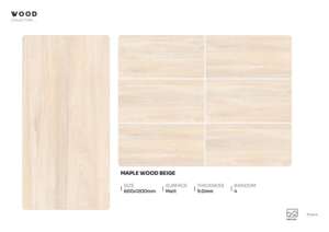 กระเบื้องพอร์ซเลนลายไม้แบบด้าน รุ่นโมเดิร์นวู้ดคอลเลคชั่น ขนาด 600x1200 มม. ลายไม้ธรรมชาติ สำหรับตกแต่งภายใน - Product Image 5