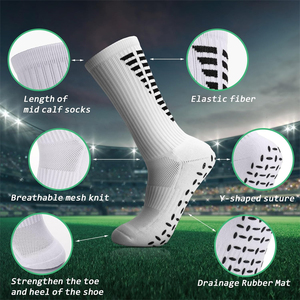 2026 Hot Selling Wholesale Men Crew Eco-Friendly Cotton <b>Socks</b> Breathable Quick Dry Sports <b>Socks</b> <b>Plus</b> <b>Size</b> - Product Image 2
