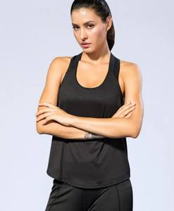 Débardeurs de sport décontractés en tricot 100 % coton à col rond sans manches pour femme, idéaux pour le yoga et l'entraînement musculaire - Product Image 1