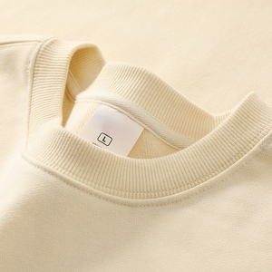 เสื้อสเวตเชิ้ตคอกลมโอเวอร์ไซส์ ผ้าฝ้ายถัก 100% สีพื้น ยูนิเซ็กส์ สวมใส่สบายๆ สำหรับฤดูใบไม้ร่วง - Product Image 5