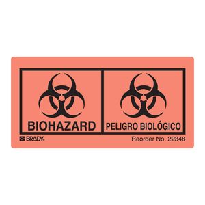 Etiquetas de Peligro Biológico Bilingües (Inglés/Español), Adhesivo Resistente al Agua para Uso en Laboratorio - Product Image 3