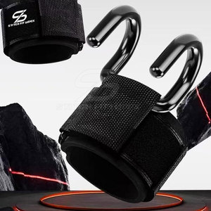Ganchos Planos para Levantamiento de Pesas en Gimnasio, Ganchos de Soporte para Entrenamiento Físico, Diseño y Color Personalizados - Product Image 2