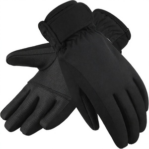 Guantes de Esquí de Invierno, Térmicos, Impermeables, para Deportes de Nieve al Aire Libre, Unisex, con Cierre de Velcro, Negros, de Poliéster - Product Image 5