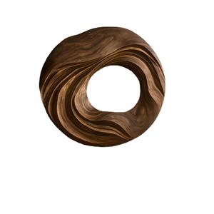 Art mural en bois sculpté à la main de style moderne, artisanat en bois massif abstrait de haute qualité, sculpture en bois écologique pour la décoration de la maison - Product Image 1