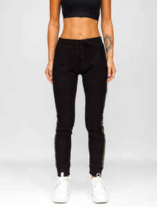 Women's <b>Black</b> <b>Skinny</b> Full-Length Fleece <b>Cargo</b> <b>Pants</b> with Elastic High Waist Zipper Fly Workwear Winter - Product Image 5