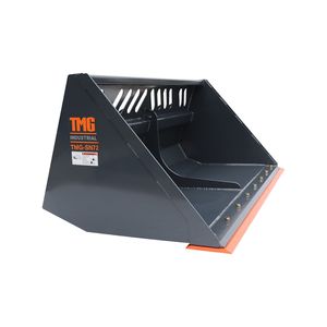 Godet à neige/mulchage robuste de 72 po pour mini-chargeuse, bord à bords coupés, capacité de charge de 1500 lb, fixation rapide universelle pour TMG SN72 de 5 tonnes, neuf - Product Image 1