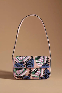 Sac à bandoulière brodé fait main avec perles, taille personnalisée pour fête, mariage, cadeau, broderie - Product Image 4