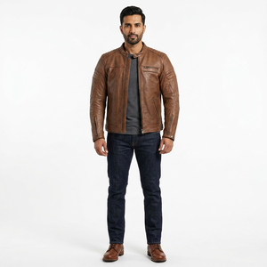 Custom Brown Leather <b>Jackets</b> Premium Quality Biker Fashion Leather <b>Jackets</b> For Men Wholesale Supplier <b>jacket</b> for men - Product Image 1