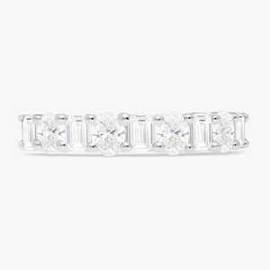 Oval Emerald Lab Grown Diamond Wedding Bands Minimalist Half Eternity <b>Stacking</b> <b>Rings</b> Custom 10kt 14K 18K Solid Gold Wholesale - Product Image 3