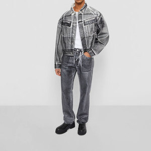 Conjunto de Pantalones y Chaqueta de Mezclilla para Hombre de Invierno, Calidad Premium, Estilo Casual Urbano, Diseño Personalizado, 100% Algodón, Ropa al por Mayor - Product Image 6