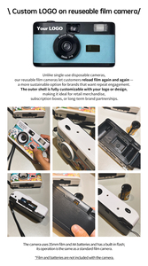 กล้องฟิล์ม Raziel OEM แบบกำหนดเอง ขนาด 35 มม. ใช้ซ้ำได้ โฟกัสคงที่ ดีไซน์กะทัดรัด วัสดุพลาสติก สีสันสดใส พร้อมโลโก้แบรนด์ - Product Image 3