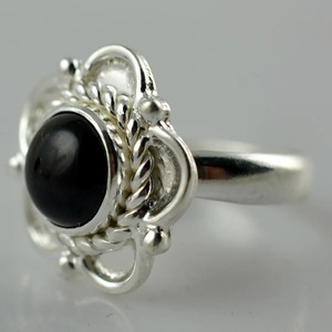 Black Onyx <b>Ring</b> 925 Sterling Silver Handmade Promise <b>Ring</b> for Women Oval Gemstone <b>Statement</b> <b>Ring</b> Gift July Birthstone Month - Product Image 3