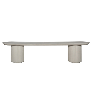 Jardín al aire libre personalizado barato redondo hormigón mesa de comedor muebles de cemento al aire libre con logotipo - Product Image 2