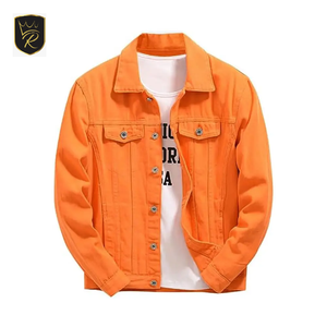 New Vintage Stylish <b>Denim</b> <b>Jacket</b> Eco-Friendly Quick Dry Breathable Customizable Linen/Cotton Fabric OEM Service - Product Image 1