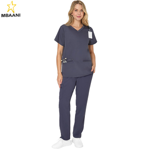 เสื้อสครับพรีเมียมสำหรับผู้หญิงพร้อมกระเป๋า  ชุดสครับสวมใส่สบายสำหรับผู้หญิง  ของใช้จำเป็นสำหรับพยาบาล - Product Image 4