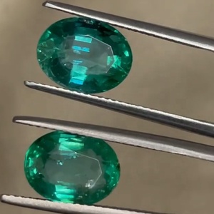 Safdiya — 7.00 manteaux ovales de qualité AAA +, non traités, naturel, paire assortie de couleurs émeraude de xibei - Product Image 2