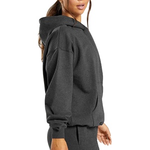 Sudadera con Capucha para Mujer, Profesional, Transpirable, Tejida, con Logotipo Frontal, de Alta Calidad, Manga Larga, Forrada, Estilo Casual Urbano, para Invierno - Product Image 3