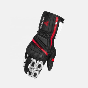 Guantes Largos de Cuero para Motociclismo de Alta Protección con Nudillos Reforzados - Product Image 2