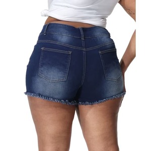 Shorts en jean bleu élégants, coupe droite, taille mi-haute, style vintage décontracté, en coton, par Abdul Royal World Export - Product Image 2