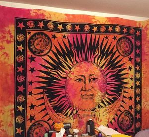 Tapiz Psicodélico Bohemio Hippie, Tapiz Decorativo Indio para Colgar en la Pared, Cubrecama para Dormitorio, Sala de Estar y Habitación - Product Image 2