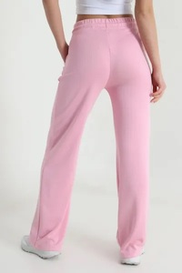 EVERGLOW High Quality Women Casual Loose Elastic Waist Solid Pockets Welvit <b>Trouser</b> Breathable Anti-static 100% Polyester Wide - Product Image 4