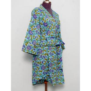 Vestido Formal de Noche para Mujer, 100% Algodón Puro, Estampado Floral, Cuello en V, Manga 3/4, Largo a Media Pantorrilla, Ecológico y Lavable - Product Image 5