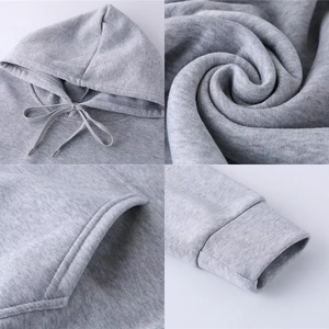 Sudadera con capucha unisex personalizada con cremallera, bordado de diseñador, estampado en relieve, forro polar, 100% algodón, antiarrugas, oversize, para hombre - Product Image 6
