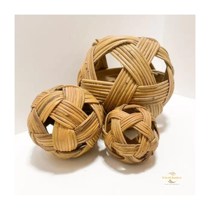 Boule de rotin naturel tressée à la main, ornement de décoration intérieure pour remplissage de vase et vente en gros - Product Image 6