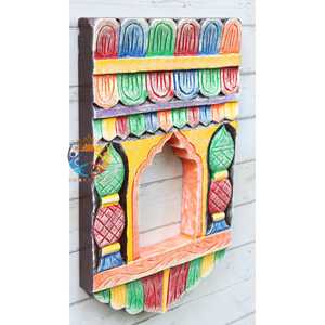 Photo de famille arc-en-ciel cadre photo en bois beau panneau mural en bois magasin d'artisanat indien - Product Image 1