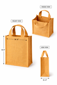 Eco Friendly Jute Tote <b>Bag</b> Reusable Shopping <b>Bag</b> Custom Logo Natural Fiber Gift Packaging <b>Bag</b> <b>Medium</b> Size - Product Image 3