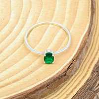 Bague en argent sterling 925 avec émeraude verte taille ovale, bijoux fins de mariée, fiançailles, mariage, pierre précieuse, bagues pour femme, vermeil éternité