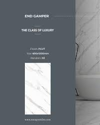 Carreaux PGVT aspect marbre 600x1200mm |   Carreaux de sol et de mur en porcelaine émaillée polie |   Grand format 60x120cm - Product Image 4