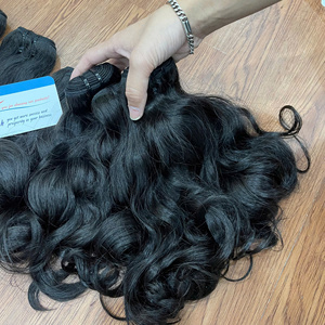 Vente Flash : Extensions de Cheveux Naturels Vierge Remy Vietnamiens Noirs Ondulés, Double Trame Faite à la Machine, Qualité Supérieure, Sans Enchevêtrement, Grande Taille - Product Image 5