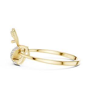 Anillo de Diamantes de Oro Sólido de 14k para Mujer, Corte Brillante Redondo, Anillo de Compromiso Clásico, Diseño Minimalista, Anillo para Regalo - Product Image 2