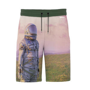 กางเกงขาสั้นชายหาดของผู้ชายพิมพ์ลายกระเป๋าโพลีเอสเตอร์แบบลำลองชุดชายหาดฤดูร้อน - Product Image 1