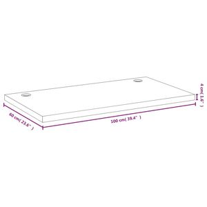 Plateau de bureau en bambou 39,4''x23,6''x1,6'', durable et écologique - Product Image 4