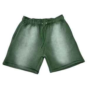 Shorts de bain pour hommes grande taille à taille haute avec cordon de serrage, en tissu 100 % coton respirant et à séchage rapide - Product Image 1