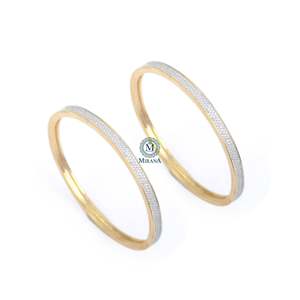 18K Gold Plated Maeve CZ Designer Bangle Bracelet-Trendy Vintage Wedding Jewelry - Product Image 2